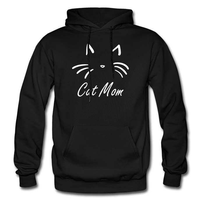 Cat Mom Hoodie - Black - black