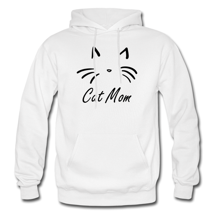 Cat Mom Hoodie - White - white
