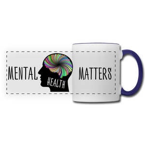 Mental Health Matters Mug - white/cobalt blue