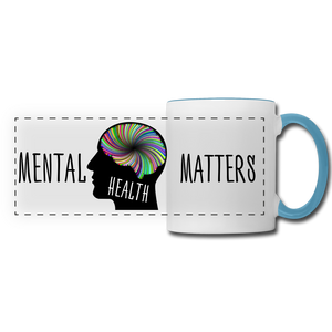 Mental Health Matters Mug - white/light blue