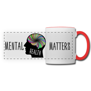 Mental Health Matters Mug - white/red