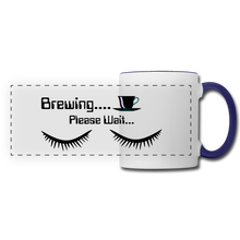 Load image into Gallery viewer, Brewing please wait Mug - white/cobalt blue