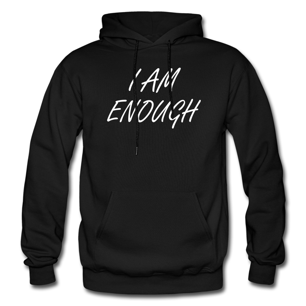 I Am Enough Hoodie - Black - black