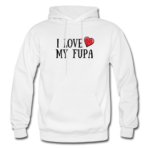 I Love My Fupa Hoodie - White - white