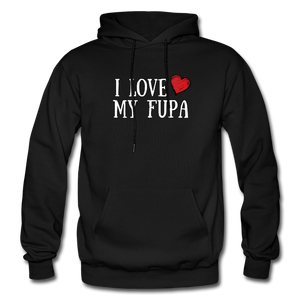 I Love My Fupa Hoodie - Black - black