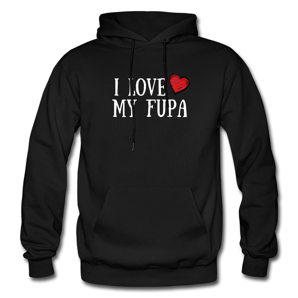 I Love My Fupa Hoodie - Black - black