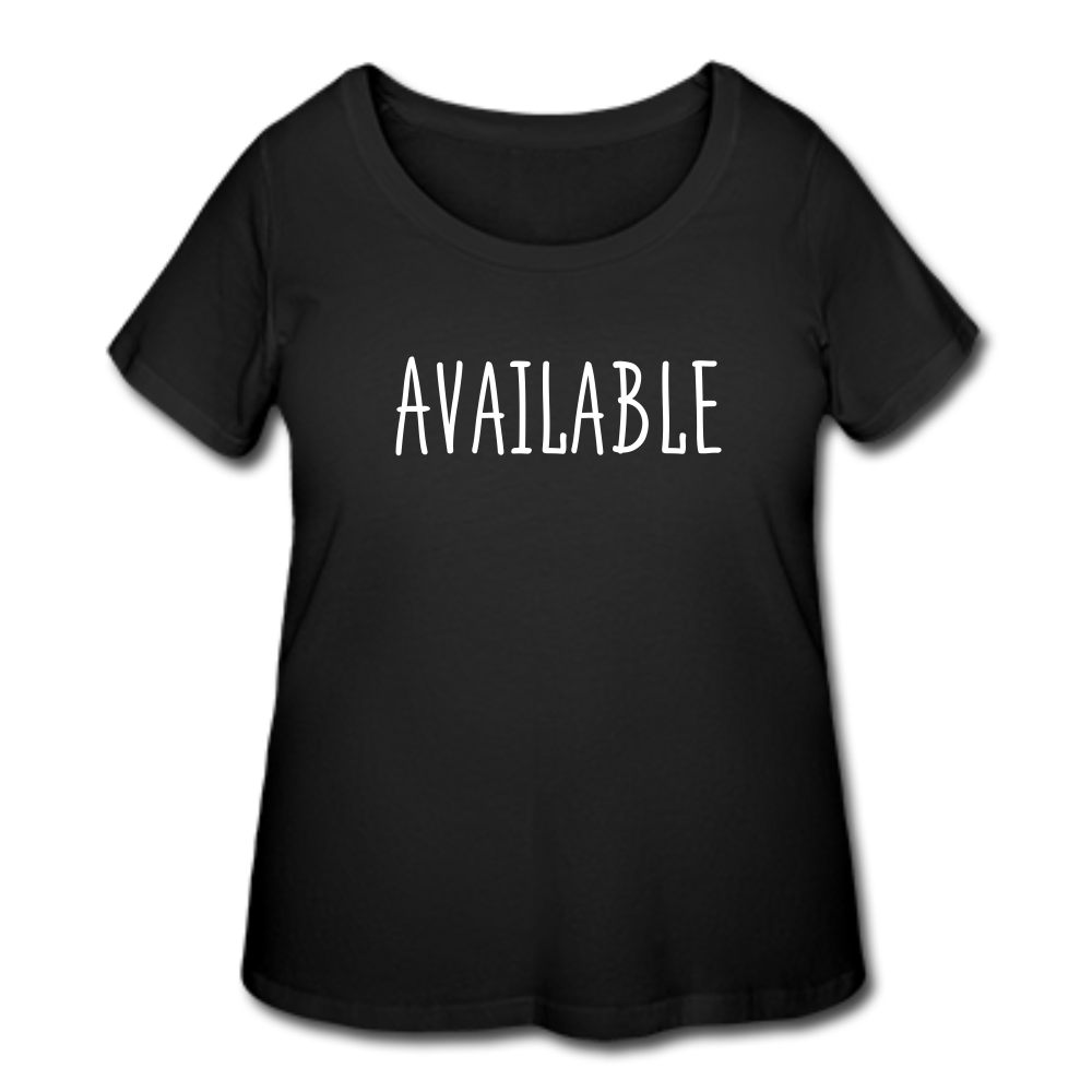 Available Women's Curvy Fit T-Shirt - black