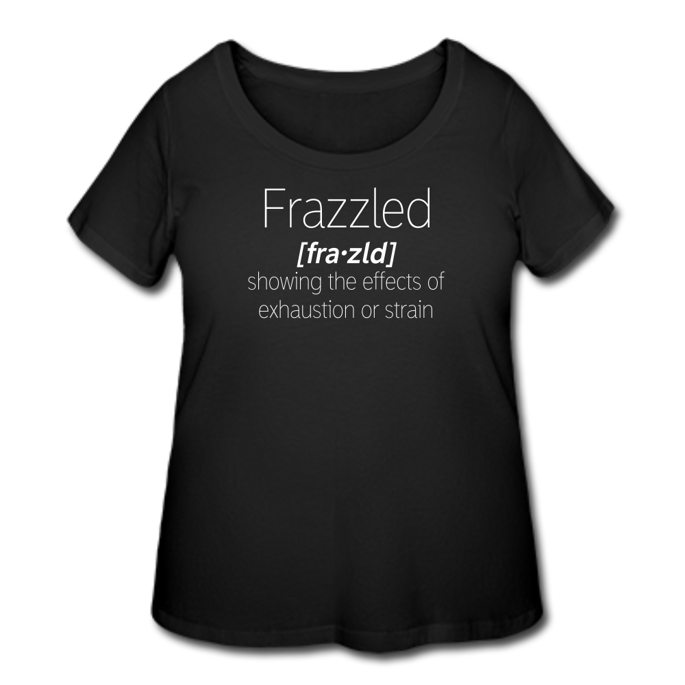Frazzled T-Shirt (Curvy) - Black - black