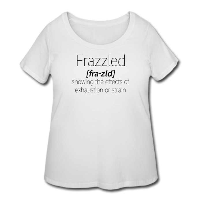 Frazzled T-Shirt (Curvy) - White - white