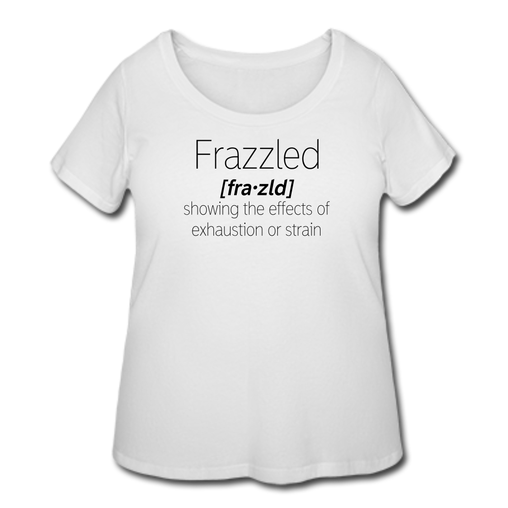 Frazzled T-Shirt (Curvy) - White - white