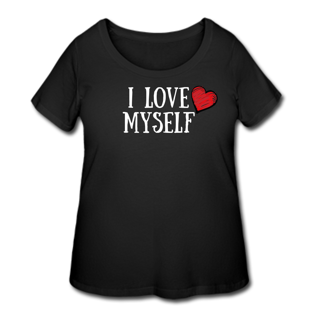 I Love Myself T-Shirt (Curvy) -- Black - black