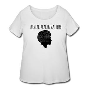 Mental Health Matters Diagnosis T-Shirt (Curvy) - White - white