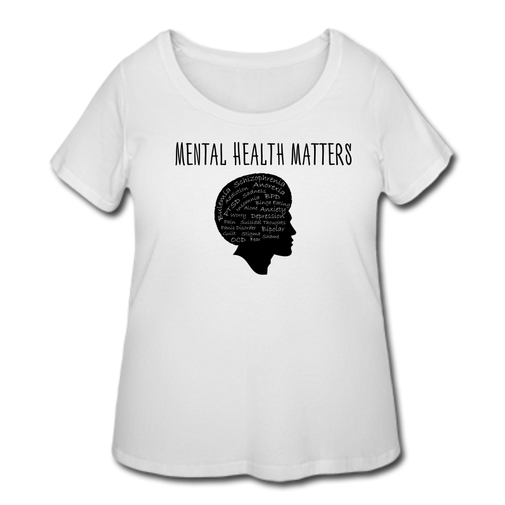 Mental Health Matters Diagnosis T-Shirt (Curvy) - White - white