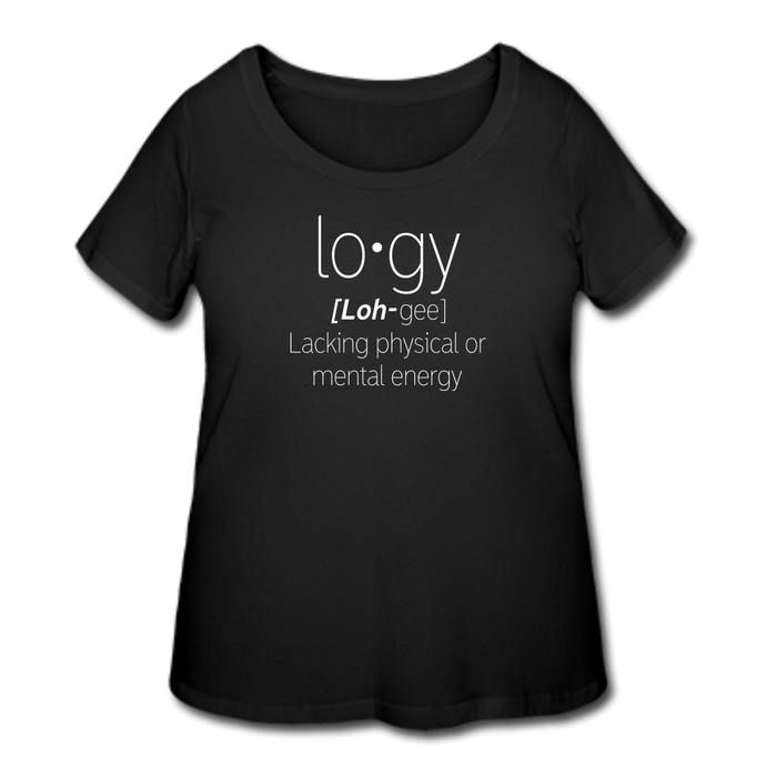 Logy T-Shirt (Curvy)- Black - black