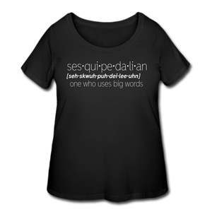 Sesquipedalian T-Shirt (Curvy) - Black - black