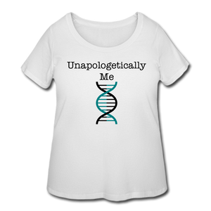 Unapologetically Me T-Shirt (Curvy)- White - white