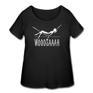 WooSaaah T-Shirt (Curvy) - Black - black