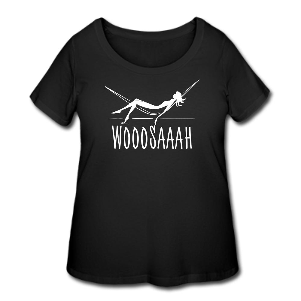 WooSaaah T-Shirt (Curvy) - Black - black