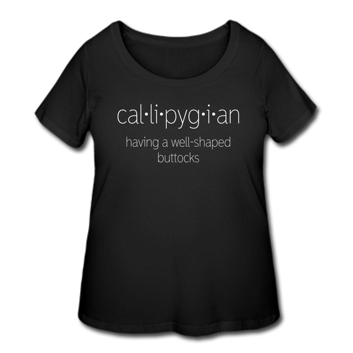 Callipygian T-Shirt (Curvy) - Black - black
