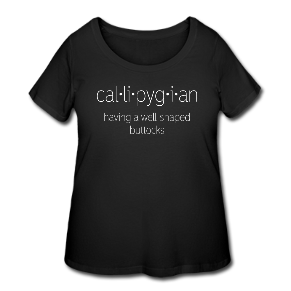 Callipygian T-Shirt (Curvy) - Black - black