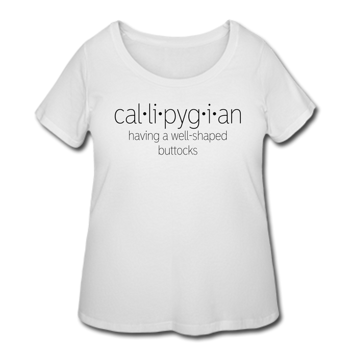 Callipygian T-Shirt (Curvy) - White - white