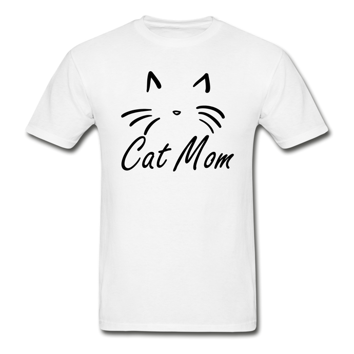 Cat Mom T-Shirt (Unisex) - Black - white