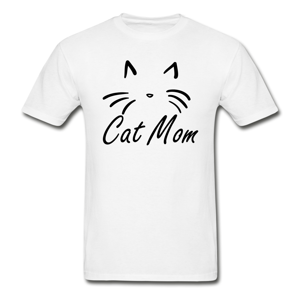 Cat Mom T-Shirt (Unisex) - Black - white
