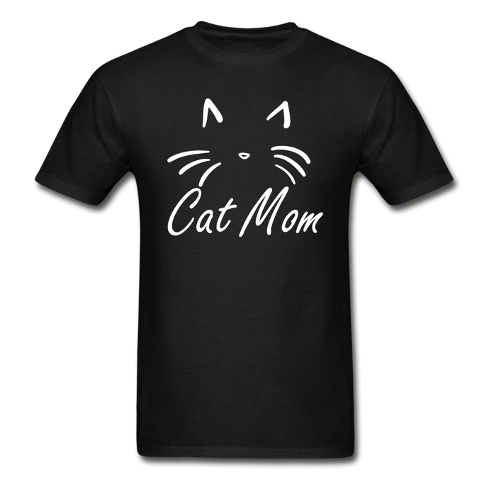 Cat Mom T-Shirt (Unisex) - Black - black