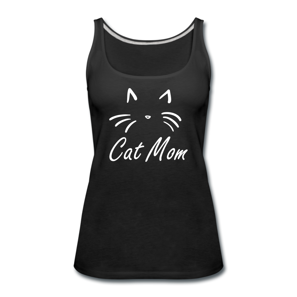 Cat Mom Women's Tank (Black) - black