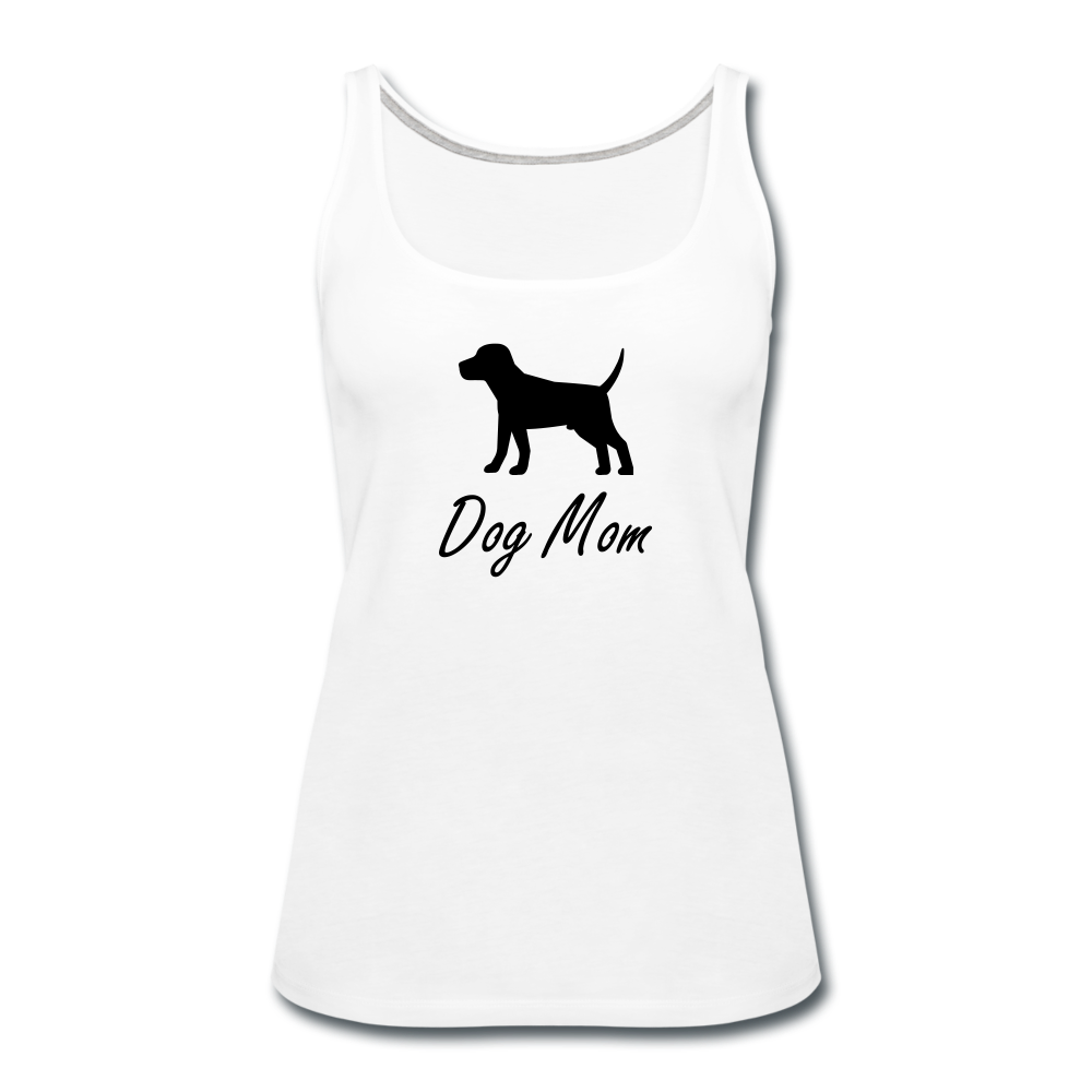 Dog Mom Women's Tank (White) - white