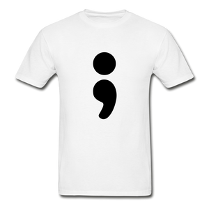 Semicolon T-Shirt (Unisex) - White - white