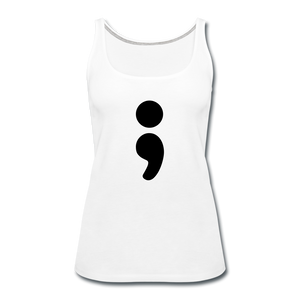 Semicolon Women's Tank (White) - white