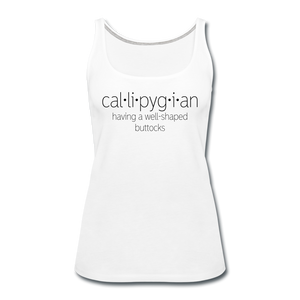 Callipygian Women's Tank (White) - white