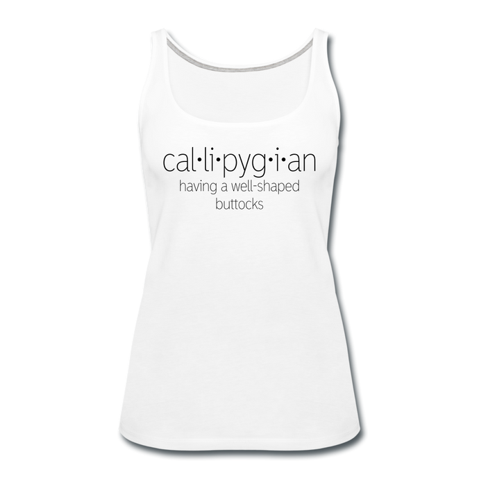 Callipygian Women's Tank (White) - white
